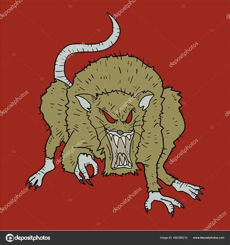 Evil Rat Vector Illustration Stock Vector by ©RATOCA 480396210