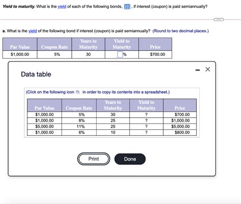 Solved Yield to maturity. What is the yield of each of the | Chegg.com