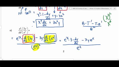 Mat 1400 125 Survey Of Calculus Section 10 5 Implicit Differentiation