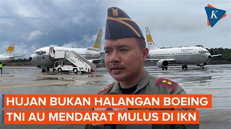 Mulus Boeing TNI AU Buktikan Runway IKN Siap Didarati Pesawat RI 1