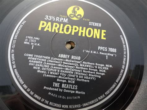 The Beatles Abbey Road Uk Export 1st 1969 Lp Yellow Black Parlophone