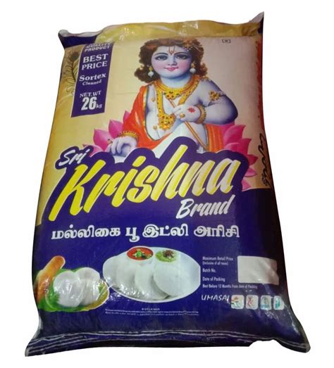 26Kg Sri Krishna Sortex Cleaned Idli Rice Packaging Type PP Bag At Rs