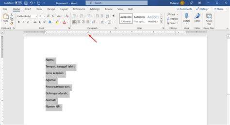Cara Membuat Titik Dua Sejajar Di Word Lurus Rapi Malas Id