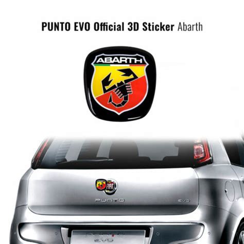 Sticker Abarth 3D Replacement Logo For Fiat Punto Evo Rear EBay