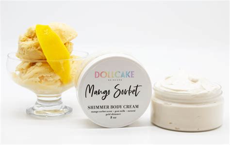 Mango Sorbet Goat Milk Shimmer Body Cream Dollcake Skincare