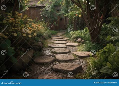 Pathway with Stepping Stones in Garden, Leading To Hidden Treasure ...