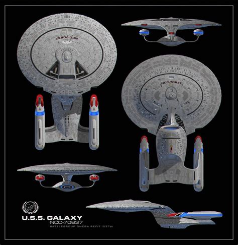 Galaxy Class - USS Galaxy NCC-70637 (2376 Refit) by ShipSchematicsNet ...