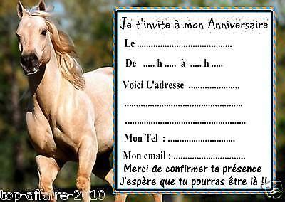 Carte D Invitation Anniversaire Avec Cheval Elevagequalitetouraine