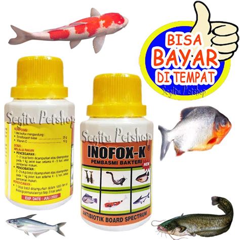 Jual Obat Jamur Ikan Mas Nila Gurame Patin Lele Koi Anti Virus Inofox K