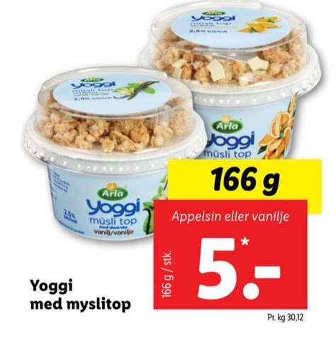 Yoggi Yoghurt Appelsin Med M Sli Top Tilbud Hos Lidl