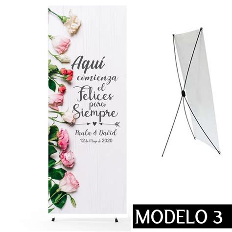 Cartel Banner para Boda Aquí comienza el Felices para siempre