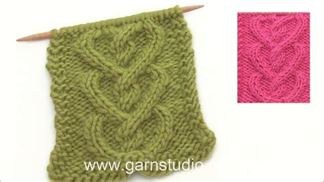 How To Knit A Cable Shaped Like A Heart Youtube