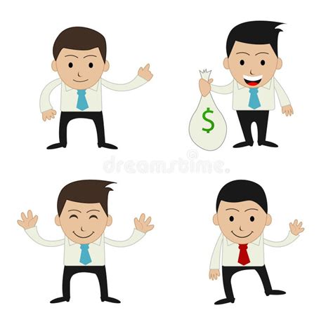 Funny Cartoon Office Businessman Stock Vector Illustration Of Human