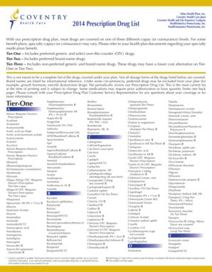 Fillable Online Mhcc Maryland Tier One Prescription Drug List