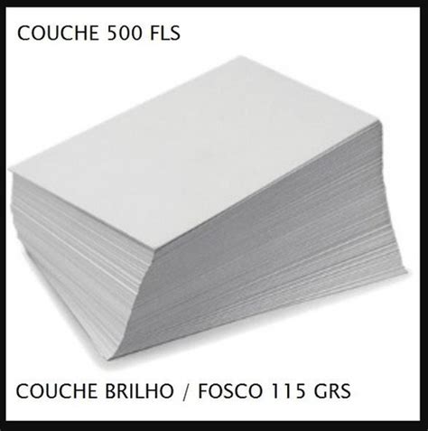 Papel Couche Brilho Gr A Pacote Folhas Frete Gr Tis