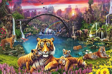 Ravensburger Tigers In Paradise Piece Jigsaw Puzzle