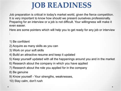 Job readiness and interview | PPT 