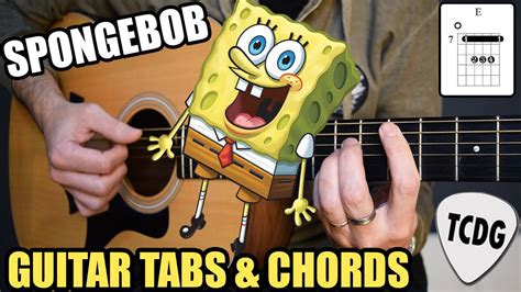 Bob Esponja Tablaturas Y Acordes Para Guitarra Tutorial Fácil Principiantes Cover Acústico