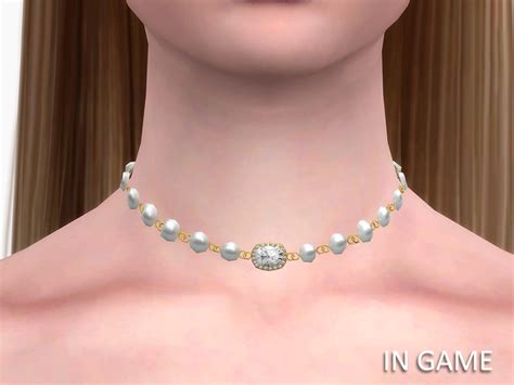 The Sims Resource Lacypearls Liss Pearls Necklace