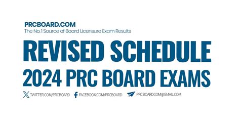 Revised Prc Board Exams Schedule