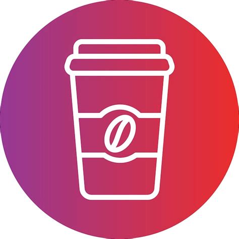 Premium Vector | A cup of starbucks coffee with a round logo in the middle