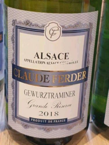 Claude Ferder Grande R Serve Gew Rztraminer Vivino United States