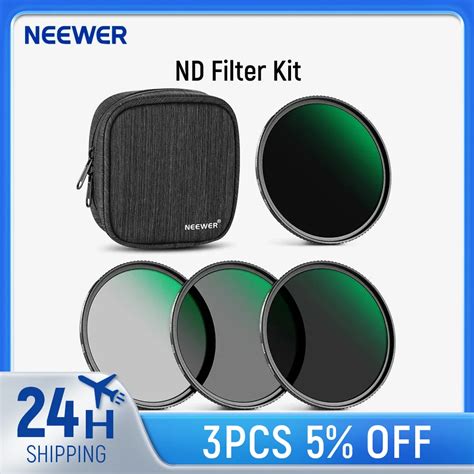 NEEWER Fixed ND Filter Kit ND1000 ND64 ND8 ND4 Neutral Density Filter