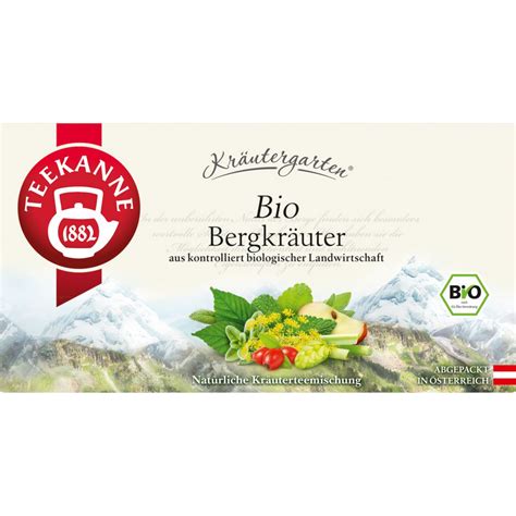 TEEKANNE Bio Kräutergarten Bergkräuter 36 g Piccantino Onlineshop