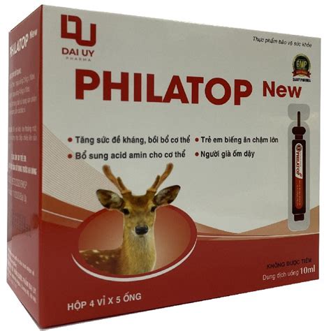 Philatop ống nhựa hộp 4 vỉ x 5 ống x 10ml Đại Uy Giá thuốc Hapu