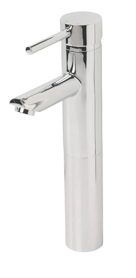 Swirl Essential Bathroom Basin Tall Mono Mixer Tap With Clicker Waste