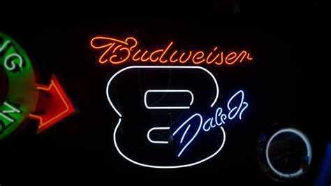 Budweiser Dale Earnhardt Jr Neon Sign At The Eddie Vannoy Collection 2020 As J473 Mecum Auctions