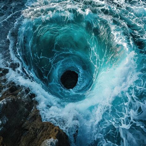 A large hole in the ocean | Premium AI-generated image