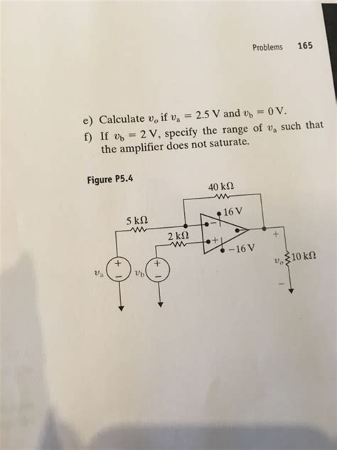 Solved The Op In The Circuit In Fig P5 4 Is Ideal A Chegg