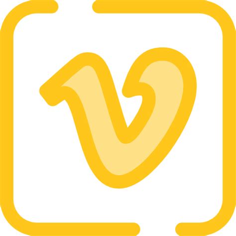 Vimeo Monochrome Yellow icon