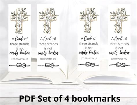 Printable Bookmarks Bible Verse Prayer Journal Bookmark Ecclesiastes