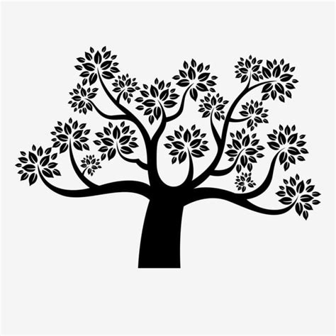 Black Detailed Silhouette Png Free Detailed Black Tree Silhouette