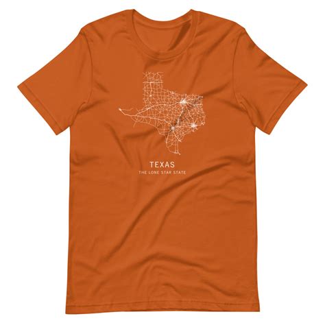 Texas State Road Map // T-Shirt from Clark Street Press