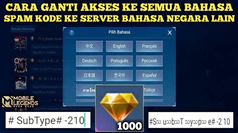 GANTI SERVER BAHASA KE SEMUA NEGARA SPAM KODE TERBARU EVENT PROMO