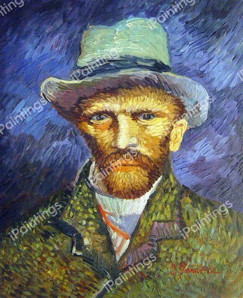 Self Portrait In A Grey Felt Hat Painting By Vincent Van Gogh