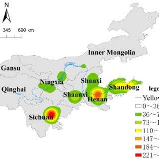 Axis map of spatial scope of the Yellow River Basin. | Download Scientific Diagram