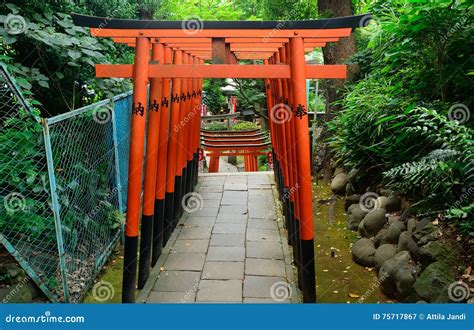 Gojo Tenjin Shinto Shrine In Ueno Park Tokyo Japan Editorial