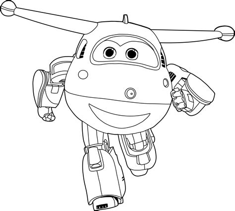 Dibujo De Jett De Los Super Wings Para Colorear