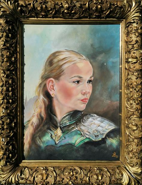 Collien Fleur Mädchen Portrait Malerei von Heike Deininger kunstnet