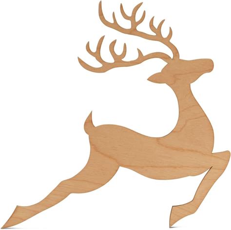 Amazon.com: Reindeer Cutout 10 inch, Pack of 10 Unfinished Christmas ...