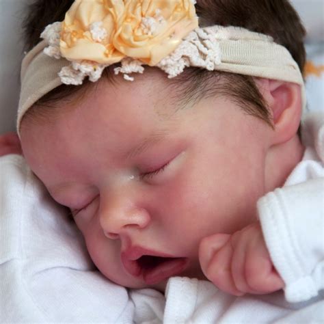 Super Lifelike 17'' Silicone Vinyl Reborn Sleeping Newborn Baby Real Doll Girl Named Kara, Just ...