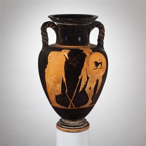 Attributed To The Matsch Painter Terracotta Neck Amphora Jar With