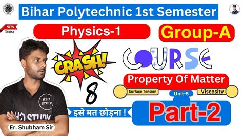 Crash Course Day Bihar Polytechnic St Semester Physics Unit