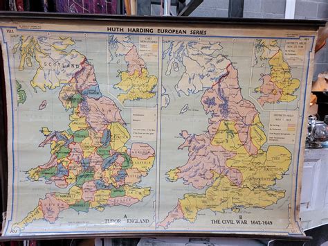 Tudor And Stuart England Map Chart On The Square Emporium