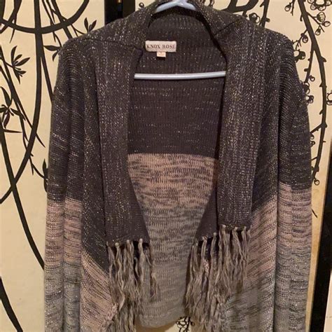 Knox Rose Sweaters Knox Rose Fringe Open Front Boho Kimono Cardigan