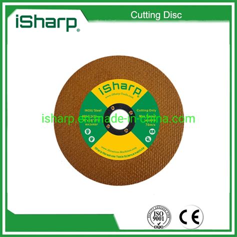 Single Net Flat Cutting Wheel Resin Bond Inox Cutting Disc For